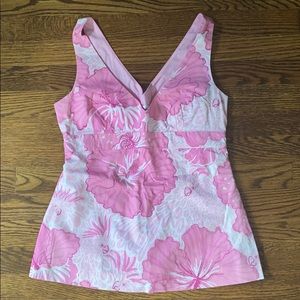 Lilly Pulitzer Sz 4 pink floral top